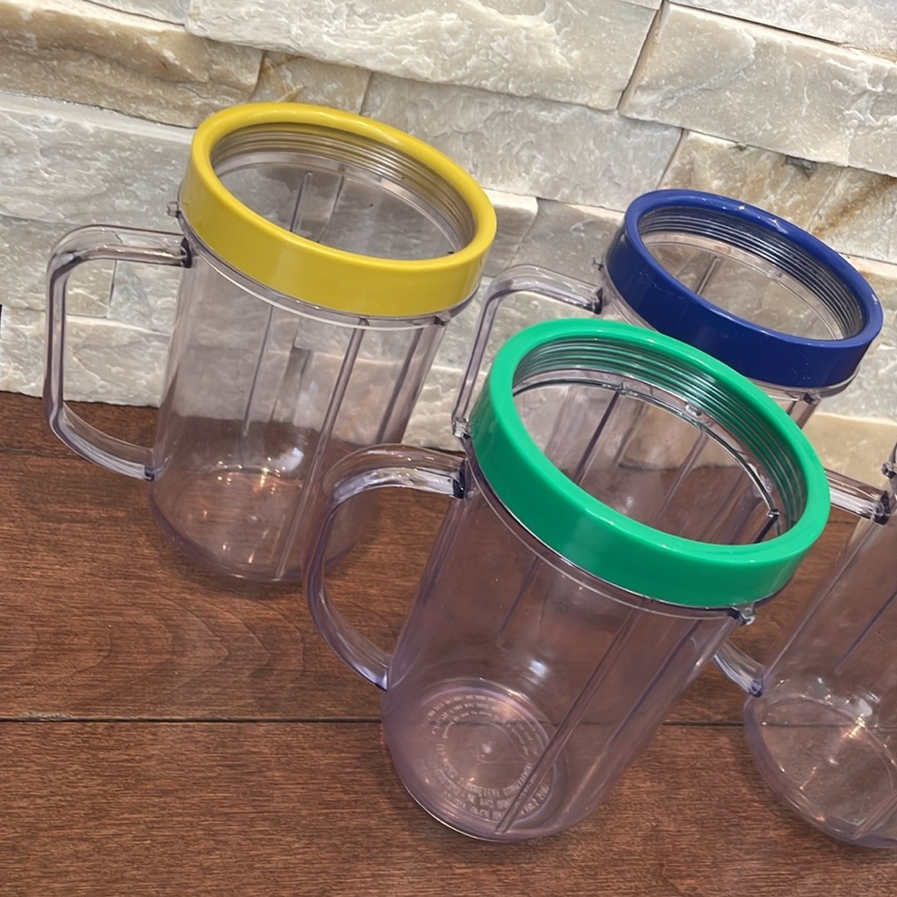 Colorful Magic Bullet Plastic Mugs Set - Picture 2 of 4